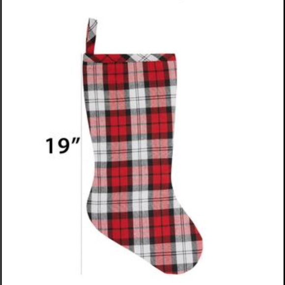 Red Tartan Plaid Christmas Stocking, 20", by Holiday Time - Picture 7 of 10